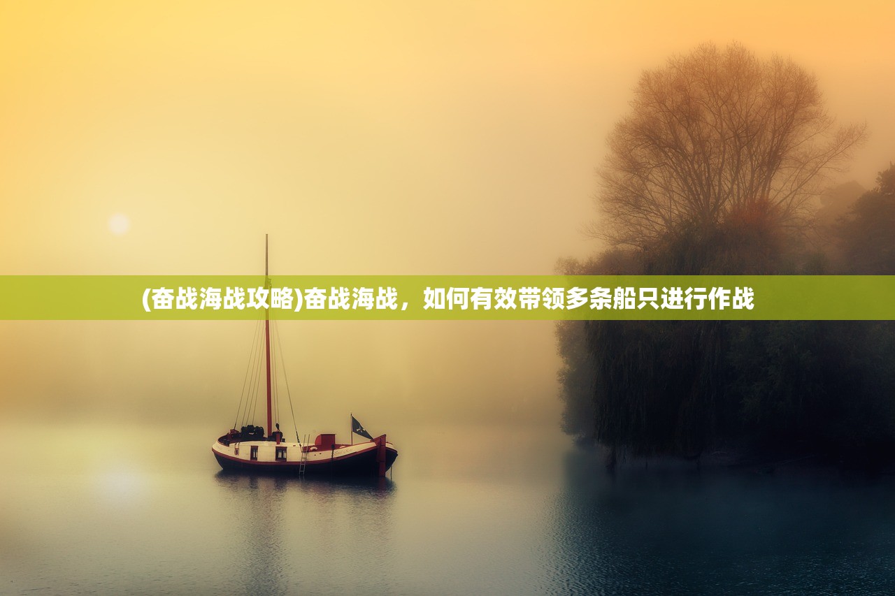 (奋战海战攻略)奋战海战，如何有效带领多条船只进行作战